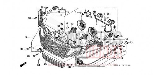 HEADLIGHT (1) GL1500K de 1989